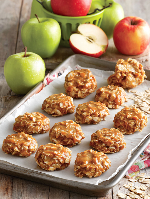 apple & Cinnamon crunchies on a baking dish