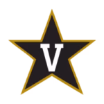 Vanderbilt UNiversity black and gold star logo with white V inside