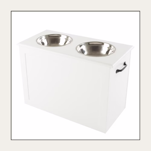 Elevated Dog Bowls with Storage