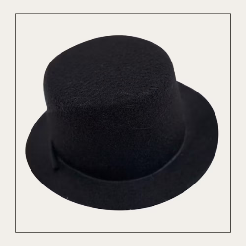 small black top hat for dog