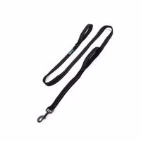 Max and neo dog gear nylon reflective double dog leash in black