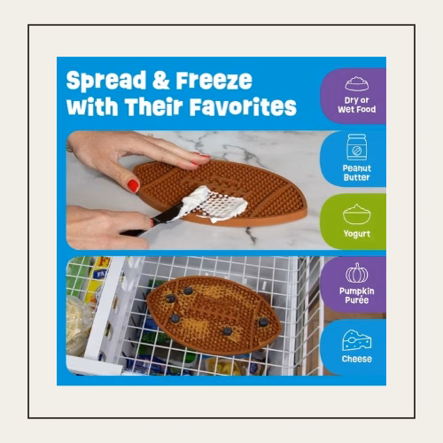 Brightkins Football Non-Skid Silicone Dog Lick Mat