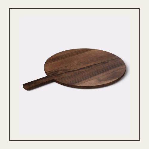 dark brown wooden circular board